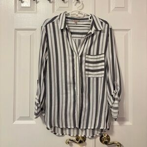 ESQUALO Monochrome Striped Shirt